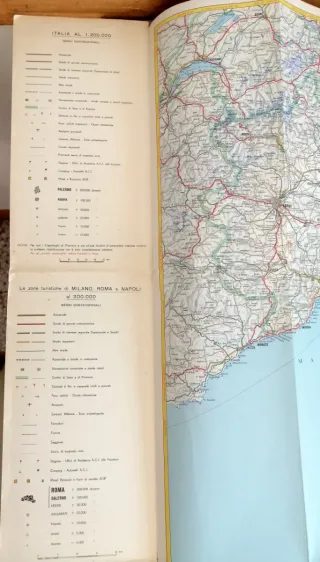 2 Mappe Stradali Vintage Anni '60
