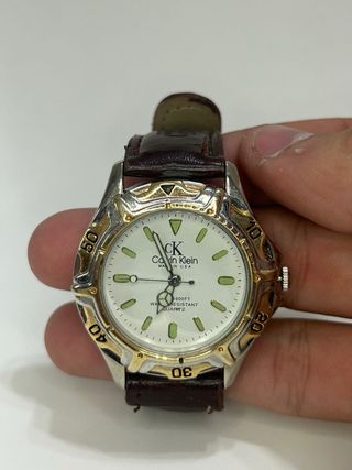 Reloj Calvin Klein Antiguo Dorado y Marrón