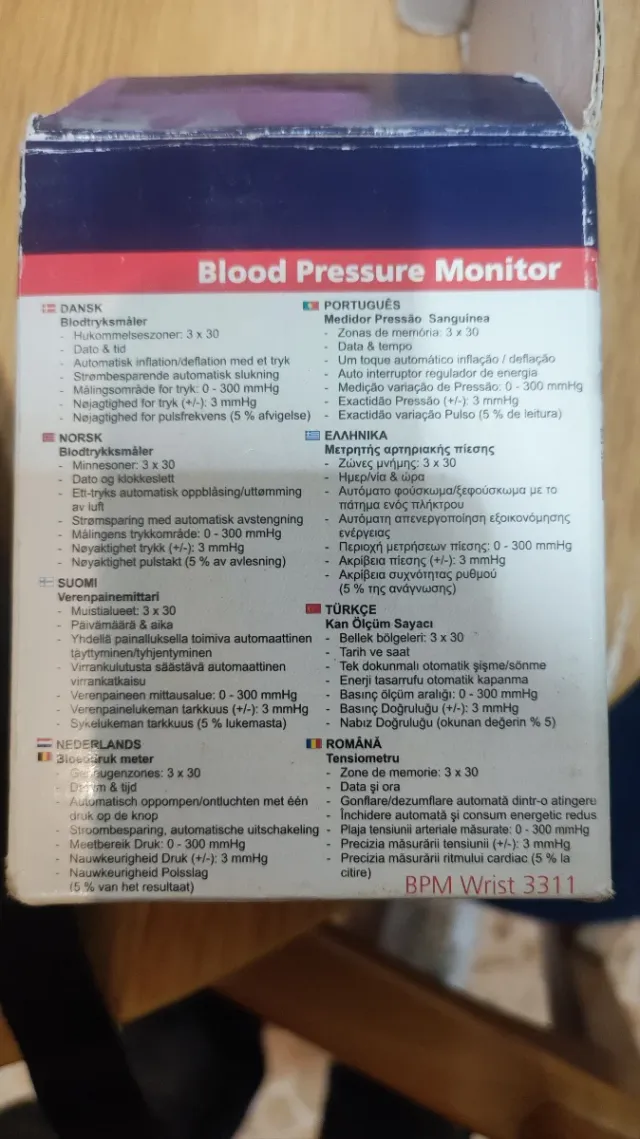 Monitor de Pressão Arterial TOPCOM BPM Wrist 3311