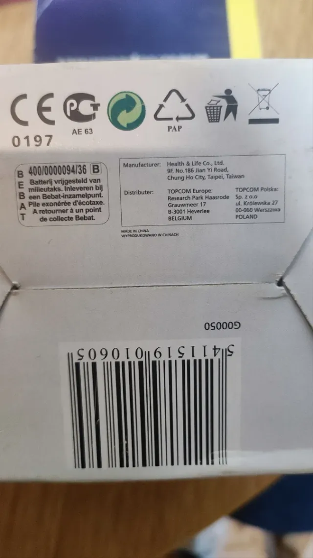 Monitor de Pressão Arterial TOPCOM BPM Wrist 3311