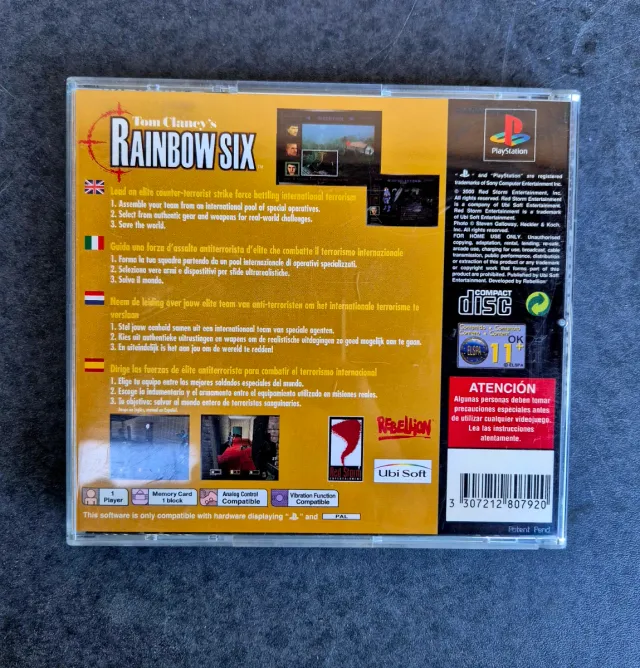 Tom Clancy's Rainbow Six PS1 - Esclusiva Ubisoft