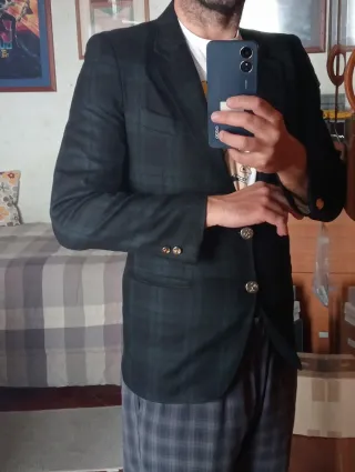 Blazer tartan James Dillon vintage