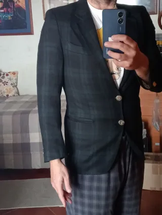 Blazer tartan James Dillon vintage