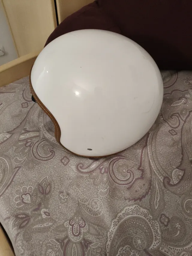 Casco LEM blanco y marrón talla L 59,60