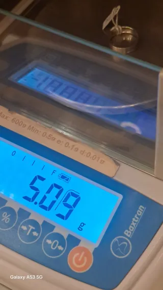 Alianza oro blanco 18K