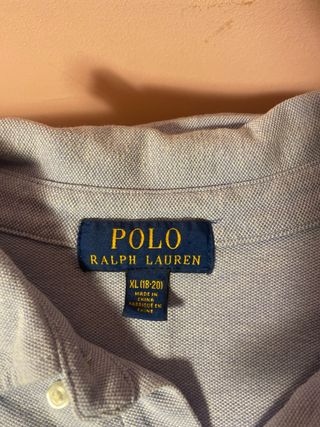 Camisa Polo Ralph Lauren Azul Claro Talla XL 18/20