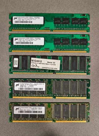 Memorias RAM Micron Antiguas