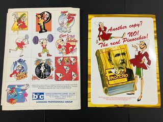 2 Cartellette Pinocchio Collodi 1997