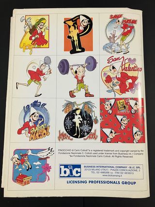 2 Cartellette Pinocchio Collodi 1997