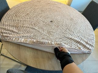 Mesa Comedor Redonda + 4 Sillas Tapizadas