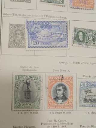 Lote sellos históricos Costa Rica 1862