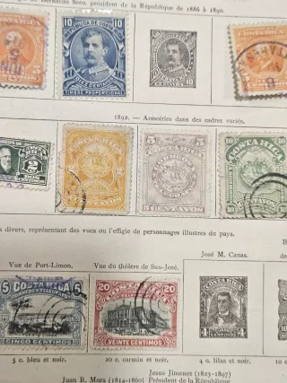 Lote sellos históricos Costa Rica 1862