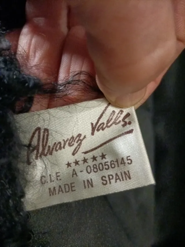 Chaqueta vintage piel y astracán T. M/L