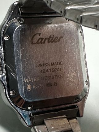 Reloj Cartier Santos Plata y Blanco