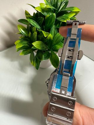 Reloj Cartier Santos Plata y Blanco