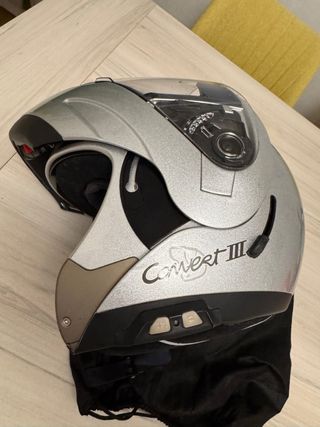 Casco Moto Articulado NZI Plata