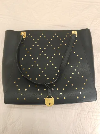 Bolso Tote Ralph Lauren Negro y Dorado