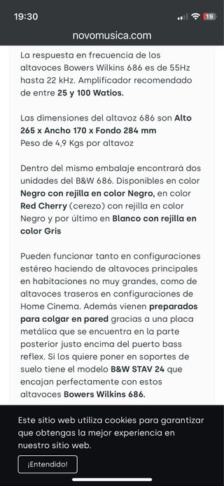 Altavoz Bowers 686 Bluetooth