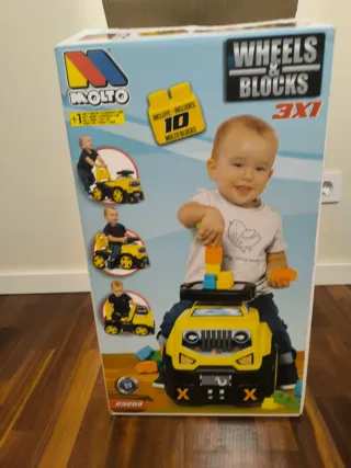 Correpasillos NUEVO Molto Wheels & Blocks 3x1