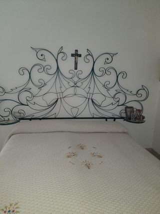 Spalliera letto ferro battuto anni '60