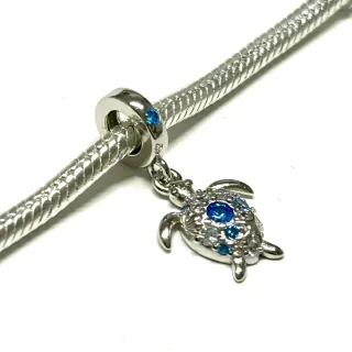 Charm Tortuga con Circonitas Azules