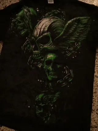 Camiseta Affliction Rara Vintage Calaveras Verdes