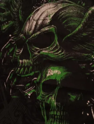 Camiseta Affliction Rara Vintage Calaveras Verdes