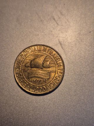 200 Lire Italia 1992 Esposizione Filatelica
