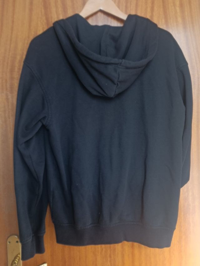 Sudadera H&M Negra Cremallera Talla S
