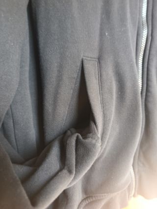 Sudadera H&M Negra Cremallera Talla S
