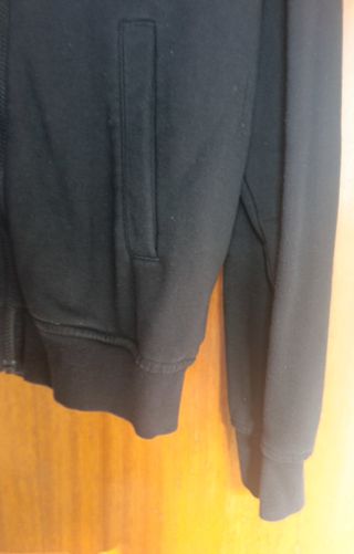 Sudadera H&M Negra Cremallera Talla S