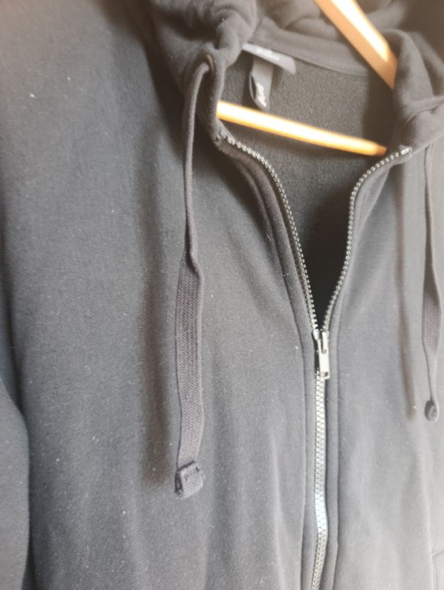 Sudadera H&M Negra Cremallera Talla S