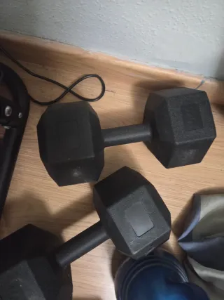 Mancuernas hexagonales negras 10 kg