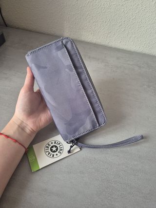 Cartera Kipling Imali Gris Nueva con Etiqueta