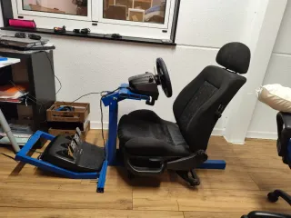 Simulador con PS4 y estacion,Volante y Silla Gamin