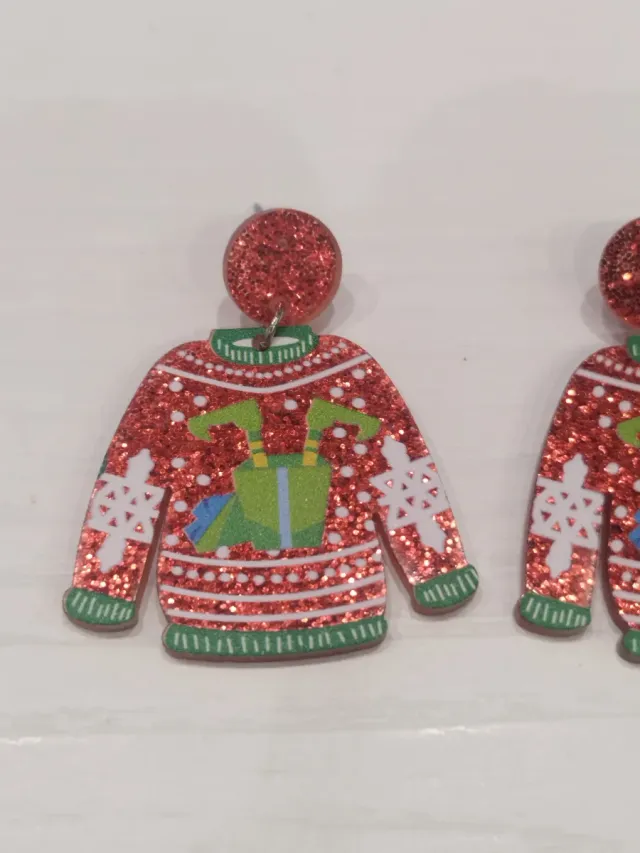 Pendientes Navidad Jersey Navideño