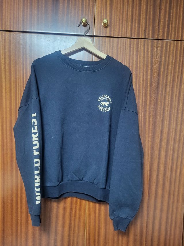 Sudadera Pull&Bear Azul Talla S