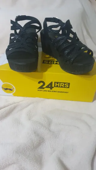 Sandalias 24 Horas Negras