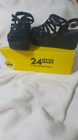 Sandalias 24 Horas Negras