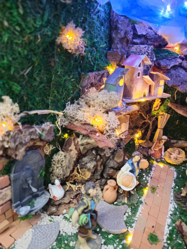 Presepe in vaso fatto a mano