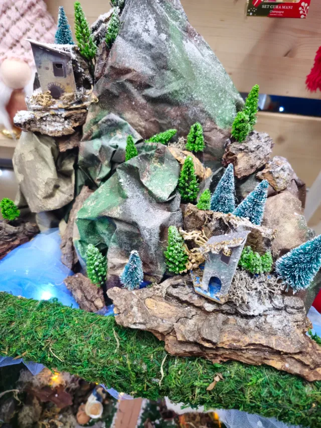 Presepe in vaso fatto a mano