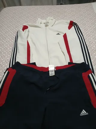 Chándal Adidas Blanco y Azul