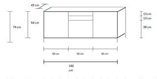 Mueble TV con vitrina