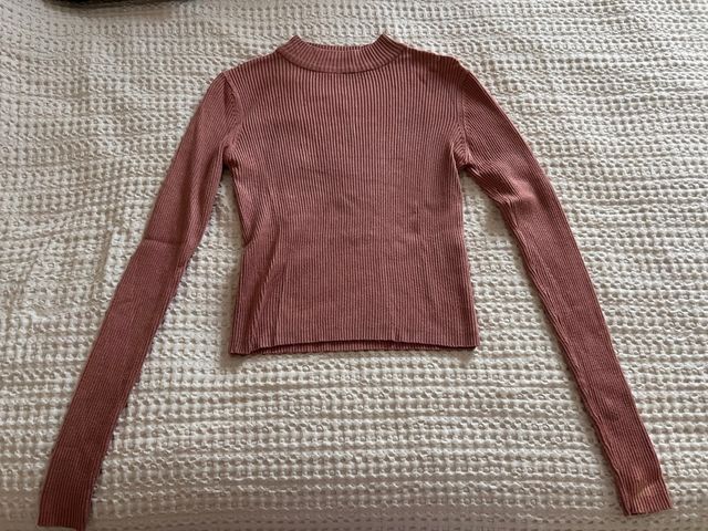 Pull&Bear Camiseta Manga Larga Rosa