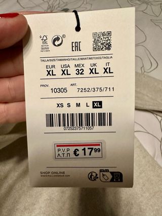 Jersey fino pull and bear beige