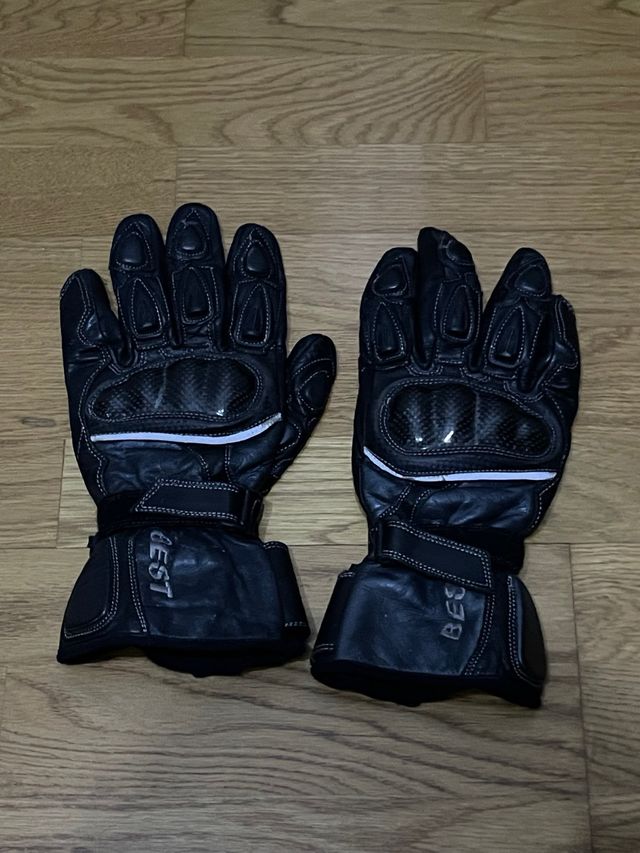 Guantes de moto piel talla L