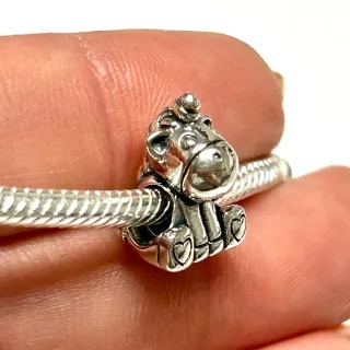 Charm Unicornio Sentado Plata