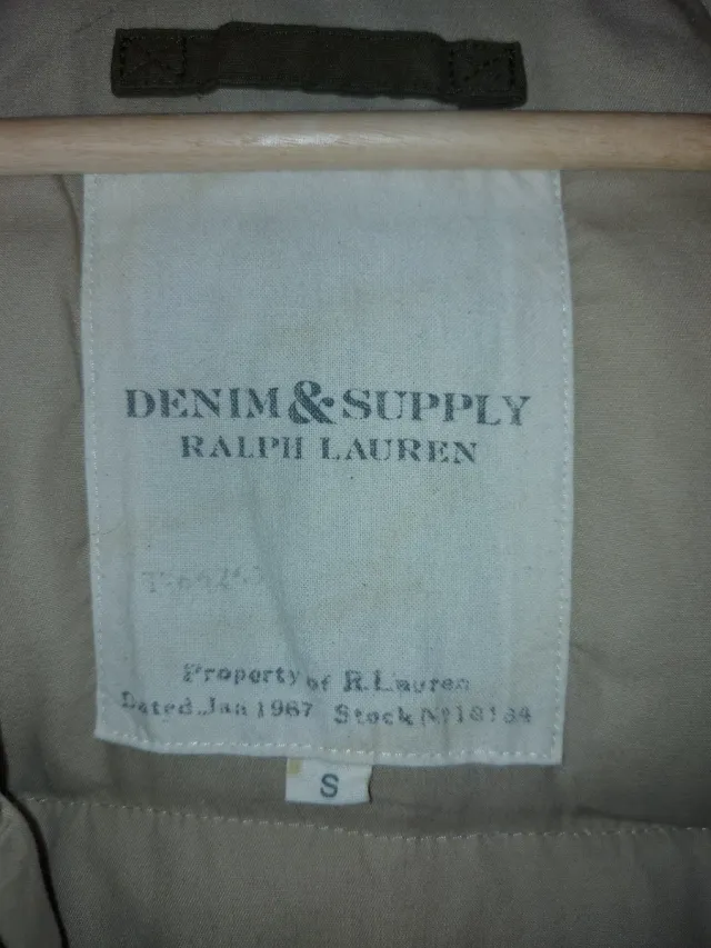 Abrigo Ralph Lauren Plumas Verde Beige