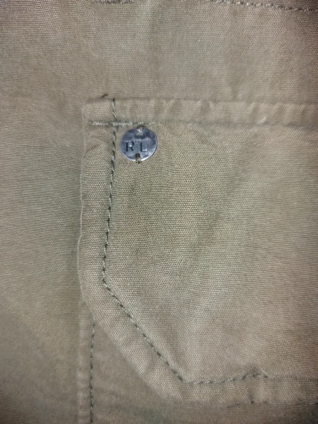 Abrigo Ralph Lauren Plumas Verde Beige