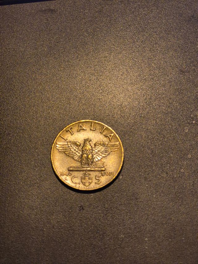 Italia 5 centesimi Lire 1940 Aquila Romana